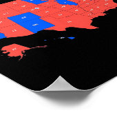 Wahlplan 2024 Trump 312 Trump Landslide Poster (Ecke)