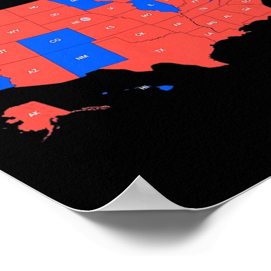 Wahlplan 2024 Trump 312 Trump Landslide Poster (Ecke)