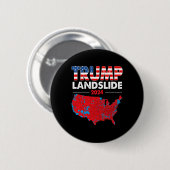 Wahlplan 2024 Trump Landslide Rote Wahl Ma Button (Vorne & Hinten)