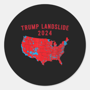 Wahlplan 2024 Trump Landslide Rote Wahl Ma Runder Aufkleber
