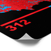 Wahlplan Trump 312 Red 2024 Wahlergebnisse Poster (Ecke)