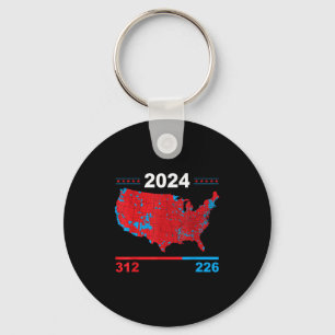 Wahlplan Trump 312 Red 2024 Wahlergebnisse Schlüsselanhänger