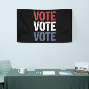 Wahlpolitik bei der Abstimmung Wählerregistrierung Banner