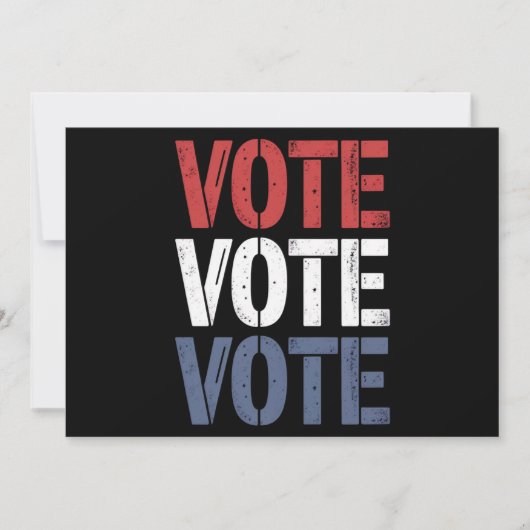 Wahlpolitik bei der Abstimmung Wählerregistrierung Einladung (Vorderseite)