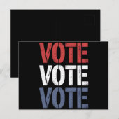 Wahlpolitik bei der Abstimmung Wählerregistrierung Postkarte (Vorne/Hinten)