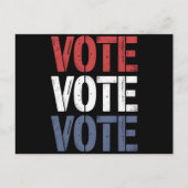 Wahlpolitik bei der Abstimmung Wählerregistrierung Postkarte (Vorderseite)