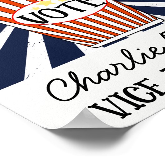 Wahlposter-Schule Popcorn-Abstimmung Poster (Ecke)