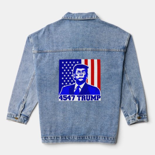 Wahlpräsident Donald Trump 2024 Jeansjacke (Rückseite)