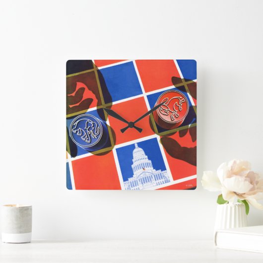 Wahlprüfung Quadratische Wanduhr (Zuhause)