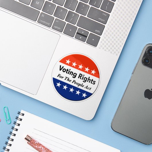 Wahlrecht für das Volksgesetz Aufkleber (Laptop mit iPhone)