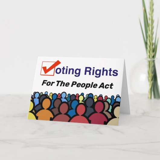 Wahlrecht für das Volksgesetz Karte (Vorderseite)