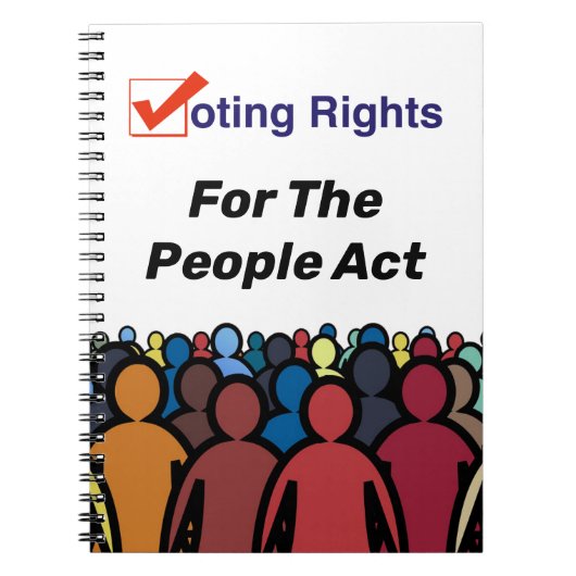 Wahlrecht für das Volksgesetz Notizblock (Vorderseite)