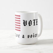 Wahlrecht patriotische Wahlen USA Flaggenwechsel Kaffeetasse (VorderseiteRechts)