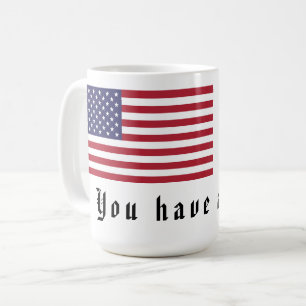 Wahlrecht patriotische Wahlen USA Flaggenwechsel Kaffeetasse