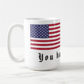 Wahlrecht patriotische Wahlen USA Flaggenwechsel Kaffeetasse (Links)