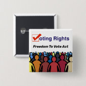 Wahlrecht - Wahlfreiheit Button (Vorne & Hinten)