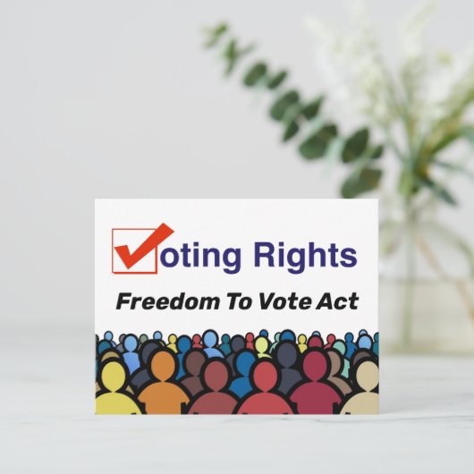 Wahlrecht Wahlfreiheit Gesetz Postkarte (Stehend Vorderseite)