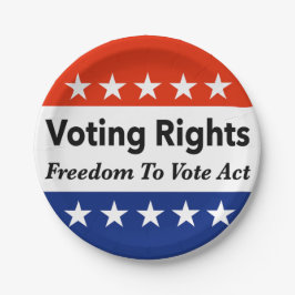 Wahlrecht - Wahlfreiheit Pappteller