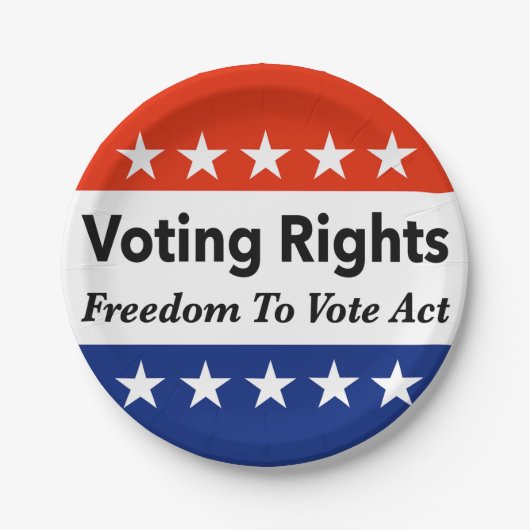 Wahlrecht - Wahlfreiheit Pappteller (Vorderseite)