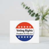 Wahlrecht - Wahlfreiheit Postkarte (Stehend Vorderseite)