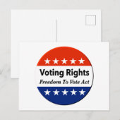 Wahlrecht - Wahlfreiheit Postkarte (Vorne/Hinten)