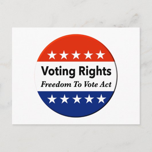 Wahlrecht - Wahlfreiheit Postkarte (Vorderseite)