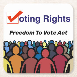 Wahlrecht - Wahlfreiheit Rechteckiger Pappuntersetzer