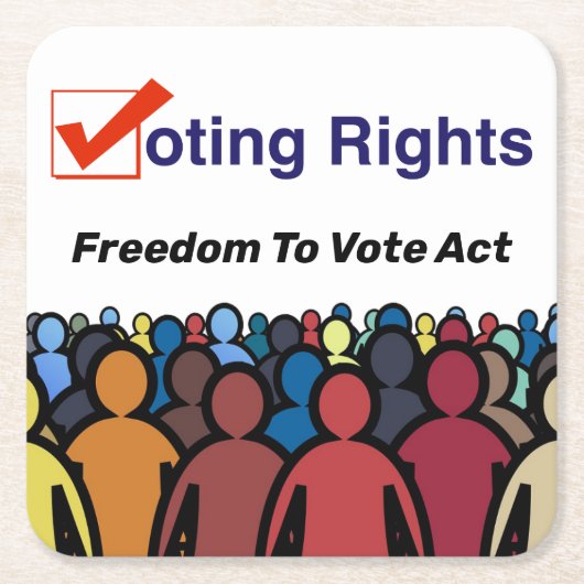 Wahlrecht - Wahlfreiheit Rechteckiger Pappuntersetzer (Vorderseite)