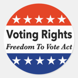 Wahlrecht - Wahlfreiheit Runder Aufkleber