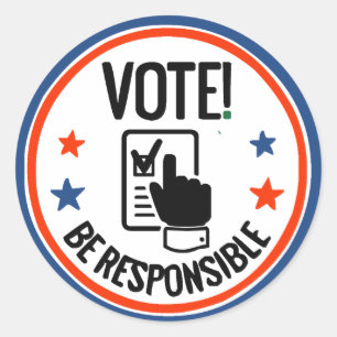 Wahlregister der USA Abstimmung Runder Aufkleber