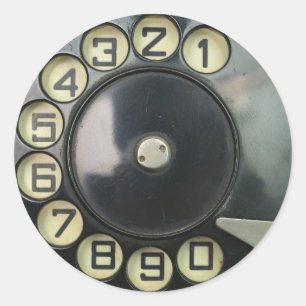 Wählscheibe Vintage Retro Telefon Nummern Scheibe Runder Aufkleber