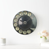 Wählscheibe Vintager Retroapparat-Nummernscheibe Große Wanduhr (Zuhause)