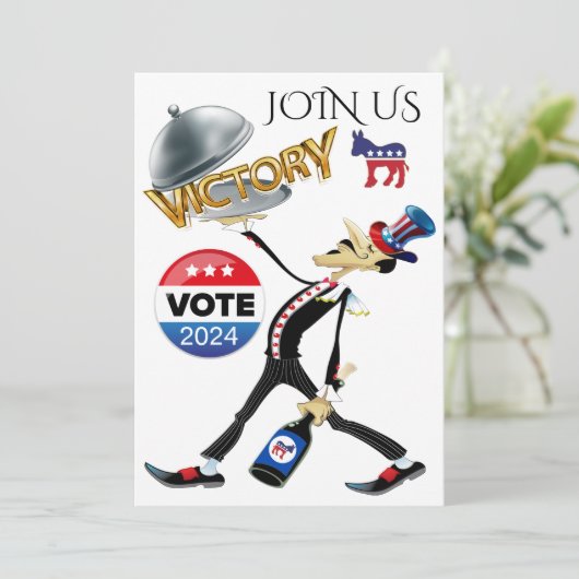 Wahlsieger-Version Einladung (Stehend Vorderseite)