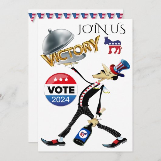 Wahlsieger-Version Einladung (Vorne/Hinten)