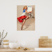 Wahlstift aufstecken poster (Küche)