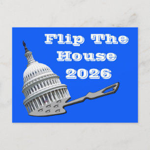 Wählt das Haus Blau 2026 Postkarte