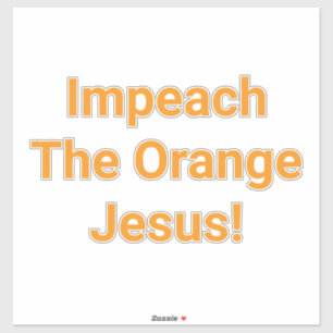 Wählt den orangen Jesus Jeff Hankamer Artjunkhaus  Aufkleber
