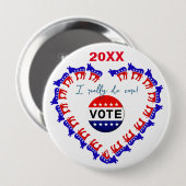 Wählt die anpassbare demokratische Schaltfläche Button (Vorne & Hinten)