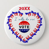 Wählt die anpassbare demokratische Schaltfläche Button (Vorderseite)