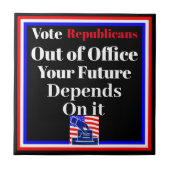 Wählt die Republikaner aus der Keramik Fliese (Vorderseite)