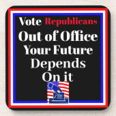 Wählt die Republikaner über die Getränkeabdeckung Getränkeuntersetzer (Vorderseite)