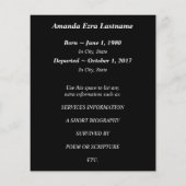 wählt Gedenkkarten (Rückseite)