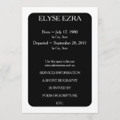 wählt Gedenkkarten Programm (Rückseite)