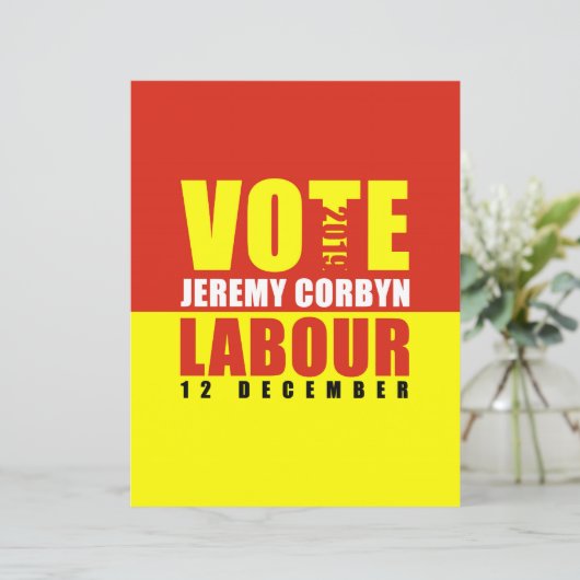 Wählt Labour Jeremy Corbyn Papier Blatt doppelseit (Stehend Vorderseite)