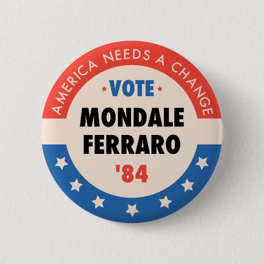 Wählt Mondale/Ferraro '84 Button (Vorderseite)