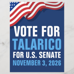 Wählt Talarico für den Senat 2026 Amerikanisch Flyer