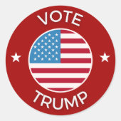 Wählt Trump als republikanisches Party Runder Aufkleber (Vorderseite)