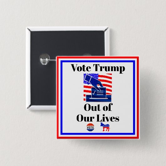 Wählt Trump aus unserem Lives-Button Button (Vorne & Hinten)