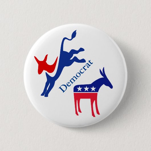 Wahltag Demokraten Stars Stripes USA Button (Vorderseite)
