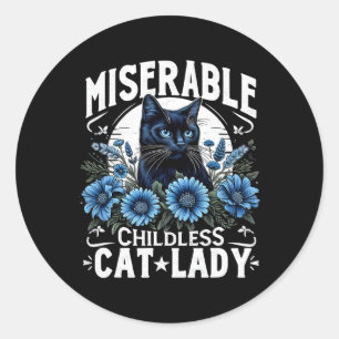 Wahltag Katze Ladys Miserable Chilless Cat La Runder Aufkleber
